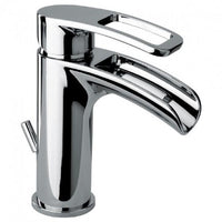 Thumbnail for Latoscana Ove Small Waterfall Single Handle Lavatory Faucet In A Chrome finish touch on bathroom sink faucets Latoscana 