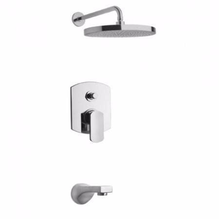 Latoscana Novello Pressure Balance Valve Tub And Shower In Chrome bathtub and showerhead faucet systems Latoscana 