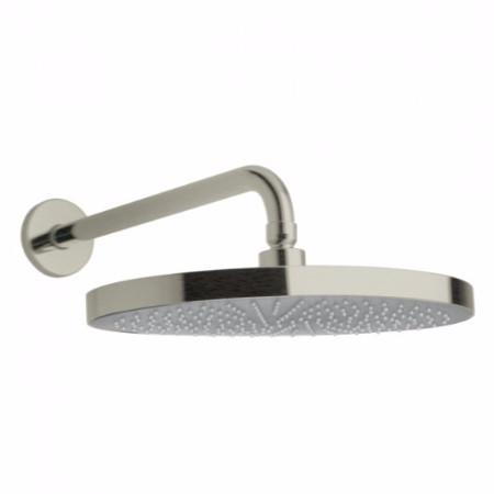 Latoscana Novello 8" Rain Shower Head With 12" Arm And Flange In Brushed Nickel bathtub and showerhead faucet systems Latoscana 