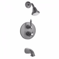 Thumbnail for Latoscana Ornellaia Thermostatic Valve With 2 Way Diverter In A Brushed Nickel finish bathtub and showerhead faucet systems Latoscana 