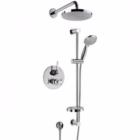 Latoscana Firenze Thermostatic Valve With 2 Way Diverter Shower System In Chrome bathtub and showerhead faucet systems Latoscana 