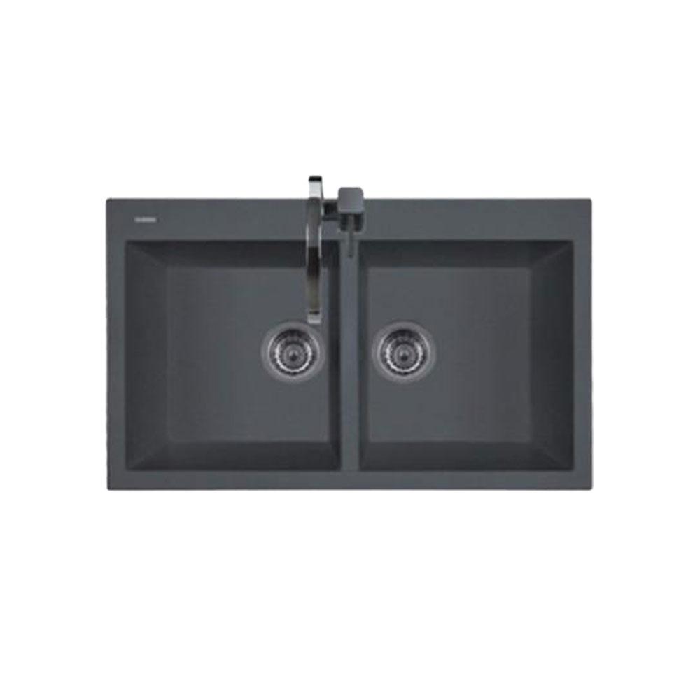 Latoscana Elegance Series Double Basin Drop-In Kitchen BLACK MATT Finish Kitchen Sinks Latoscana 