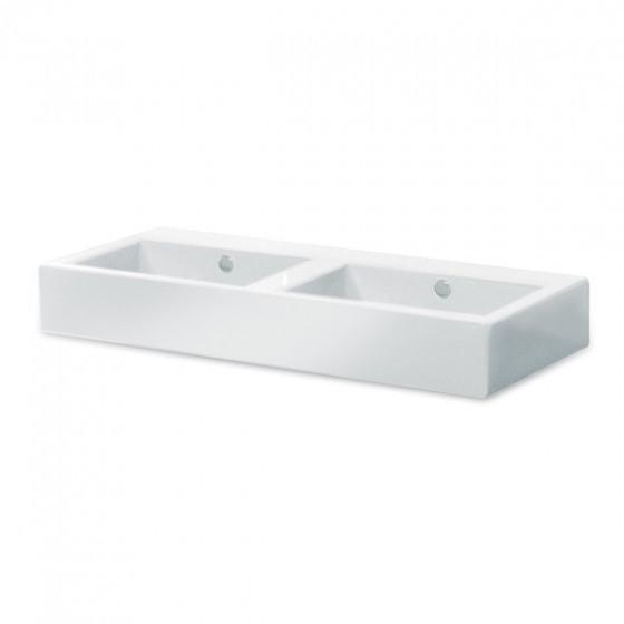 LaToscana White Fuori Rectangular Box Porcelain Bathroom Sink Vessel Sink Latoscana 