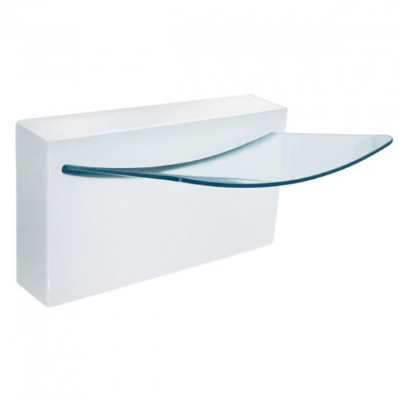 LaToscana Crystal Collection Wall Mount Sink, White / Glass Bathroom Sinks Vessel Sink Latoscana 