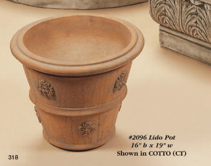 Lido Pot Cast Stone Outdoor Garden Planter Planter Tuscan 