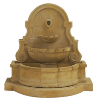 Thumbnail for Liguria Wall Outdoor Cast Stone Garden Fountain With Step And Concrete Spout Fountain Tuscan 