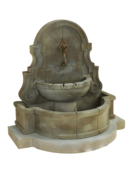 Liguria Wall Outdoor Cast Stone Garden Fountain With Step For Spout Fountain Tuscan 