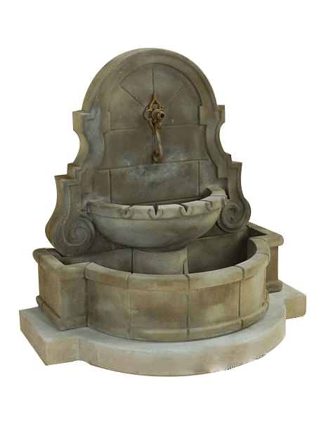 Liguria Wall Outdoor Cast Stone Garden Fountain With Legs For Spout Fountain Tuscan 