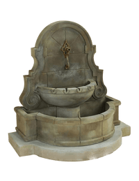 Thumbnail for Liguria Wall Outdoor Cast Stone Garden Fountain With Legs For Spout Fountain Tuscan 
