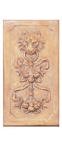 Thumbnail for Lion with Garland Plaque Cast Stone Outdoor Asian Collection Wall Ornament Tuscan 