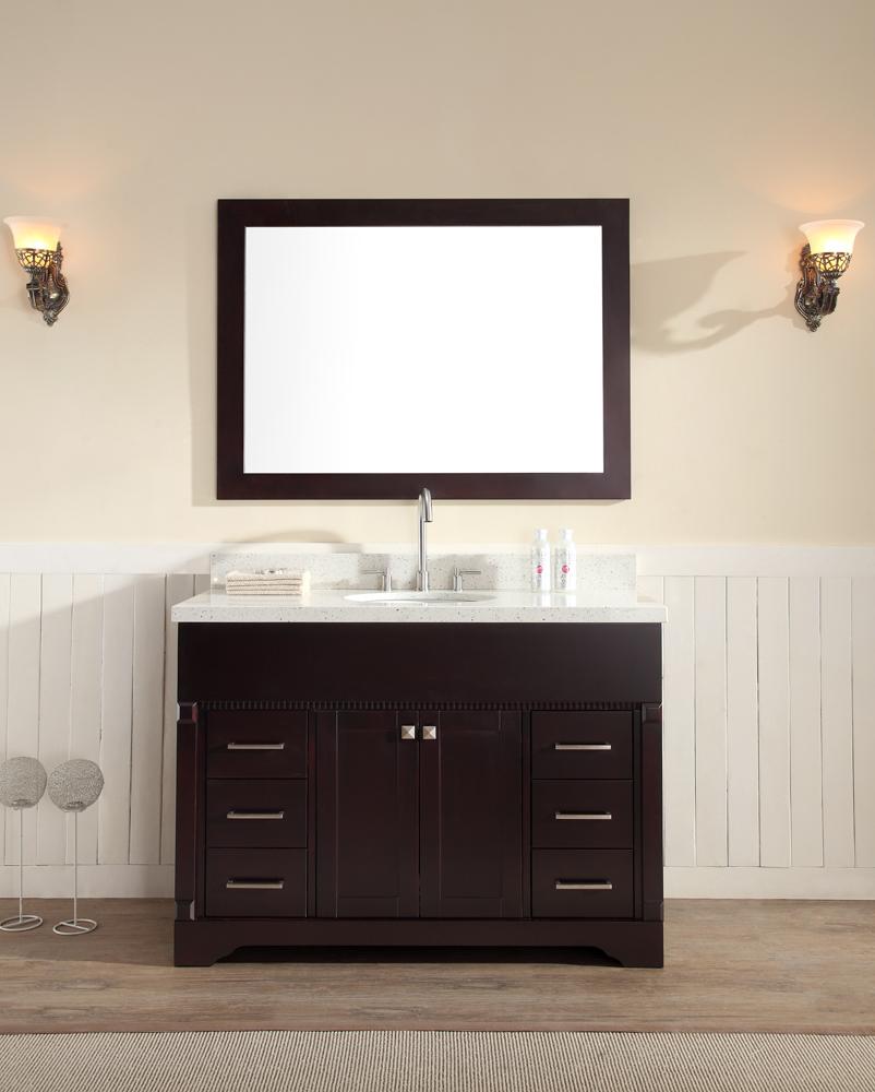 ARIEL Stafford 49" Single Sink Bathroom Vanity Set in Espresso Vanity ARIEL 