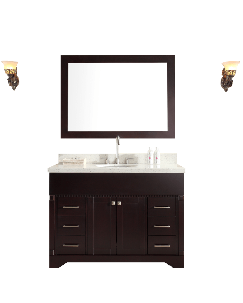 ARIEL Stafford 49" Single Sink Bathroom Vanity Set in Espresso Vanity ARIEL 