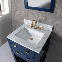 Thumbnail for 24 Inch Monarch Blue Single Sink Bathroom Vanity With F2-0012 Satin Brass Faucet From The Madalyn Collection Vanity Water Creation 