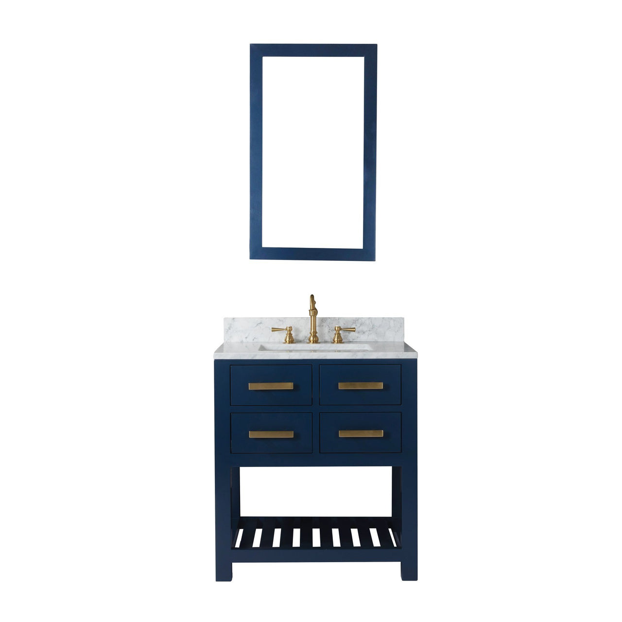 30 Inch Monarch Blue Single Sink Bathroom Vanity From The Madalyn Collection Vanity Water Creation 