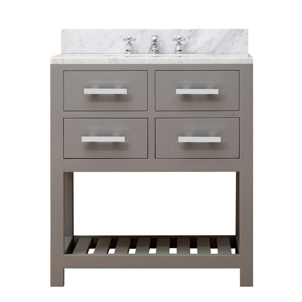 Madalyn 30" Cashmere Grey Single Sink Bathroom Vanity And Faucet Vanity Water Creation 