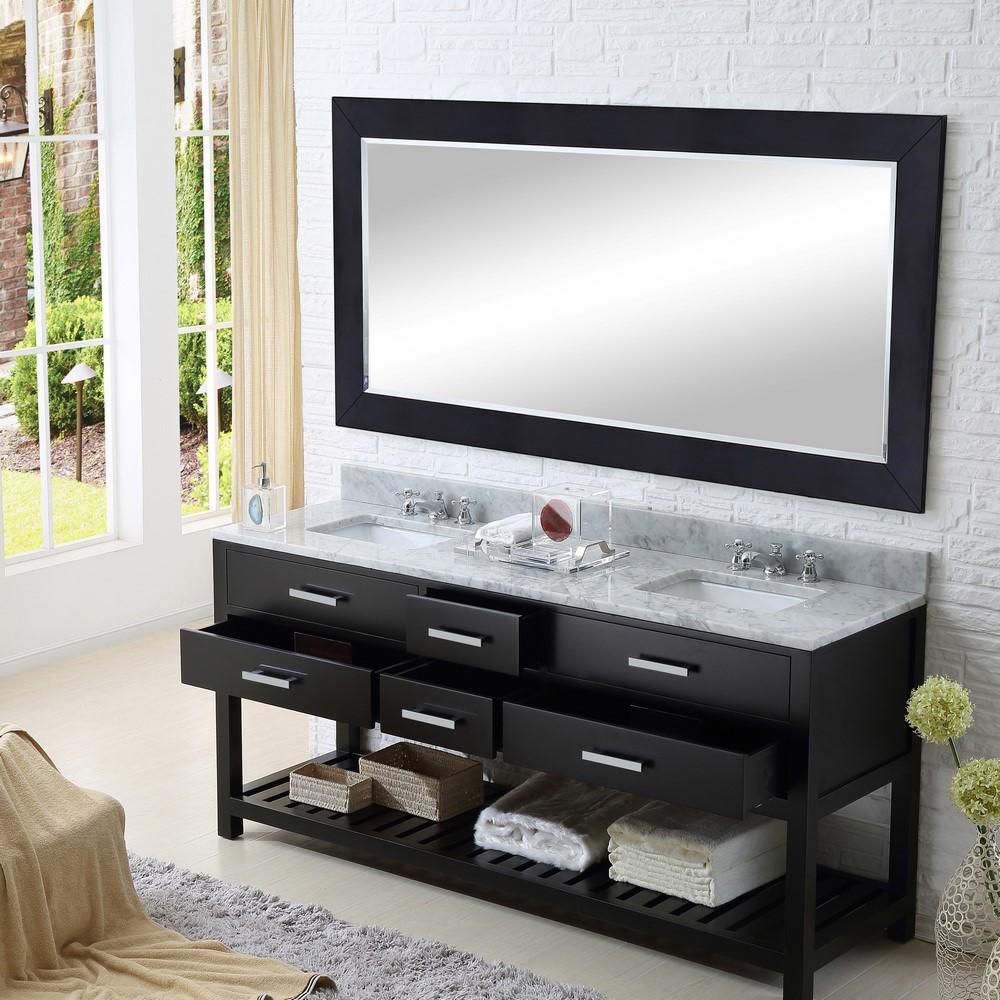 Madalyn 72" Espresso Double Sink Bathroom Vanity Only Vanity Water Creation 