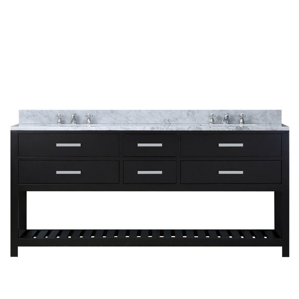 Madalyn 72" Espresso Double Sink Bathroom Vanity Only Vanity Water Creation 