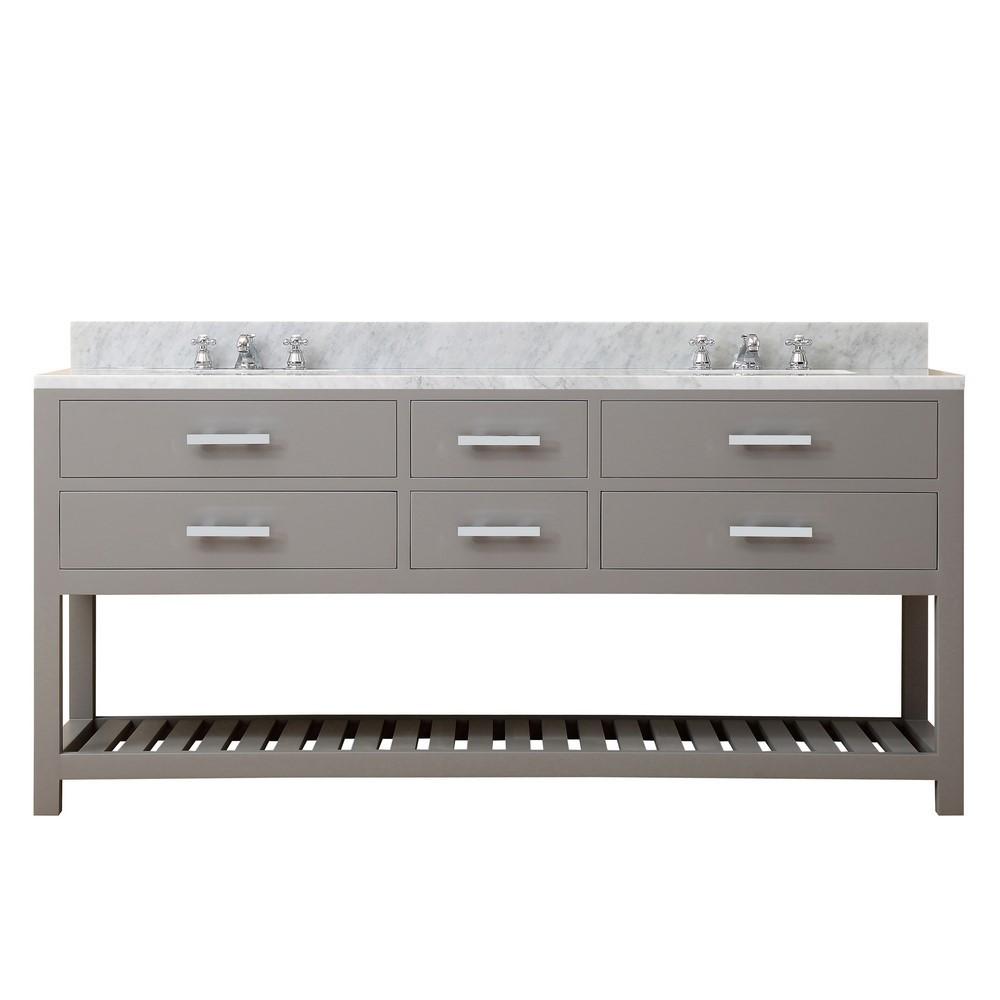 Madalyn 72" Cashmere Grey Double Sink Bathroom Vanity Only Vanity Water Creation 