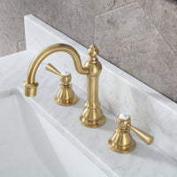 Thumbnail for Madison 60-Inch Double Sink Carrara White Marble Vanity In Monarch BlueWith F2-0012-06-TL Lavatory Faucet(s) Vanity Water Creation 