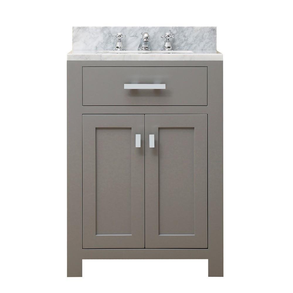 Madison 24" Cashmere Grey Single Sink Bathroom Vanity And Faucet Vanity Water Creation 