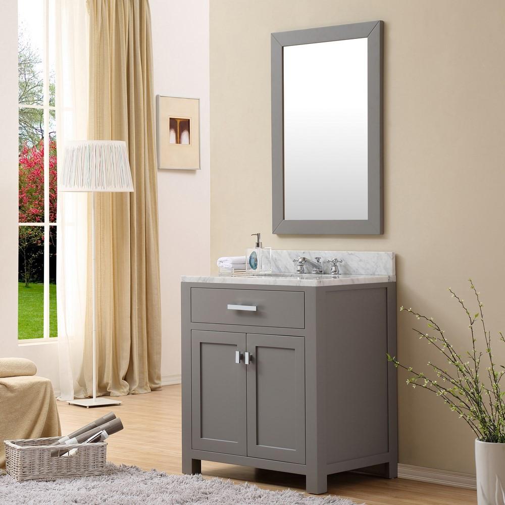 Madison 30" Cashmere Grey Single Sink Bathroom Vanity And Faucet Vanity Water Creation 