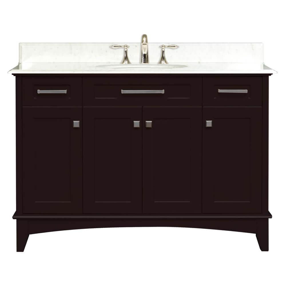 Manhattan 48" Dark Espresso Single Sink Bathroom Vanity Only Vanity Water Creation 