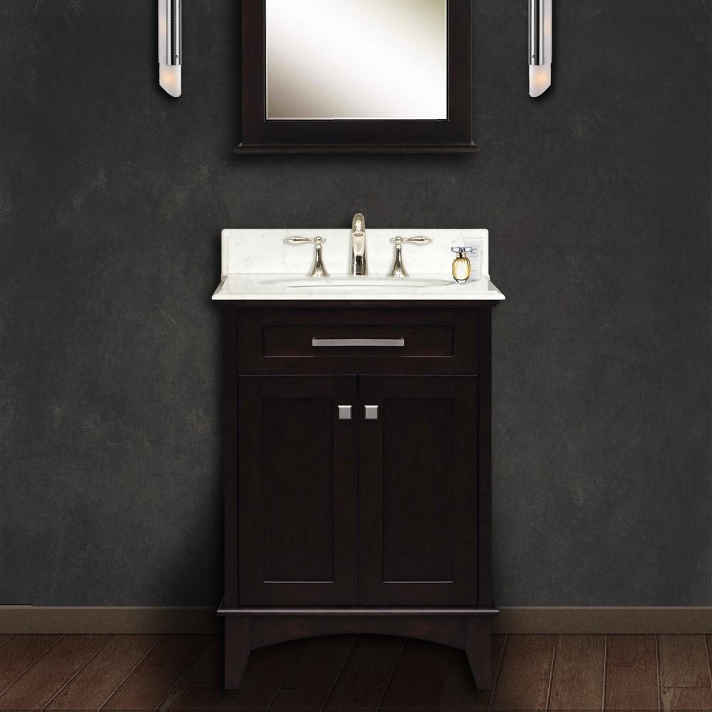 Manhattan 24" Dark Espresso Single Sink Bathroom Vanity Only Vanity Water Creation 