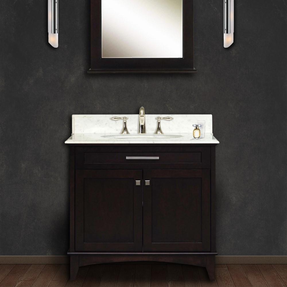 Manhattan 30" Dark Espresso Single Sink Bathroom Vanity Only Vanity Water Creation 