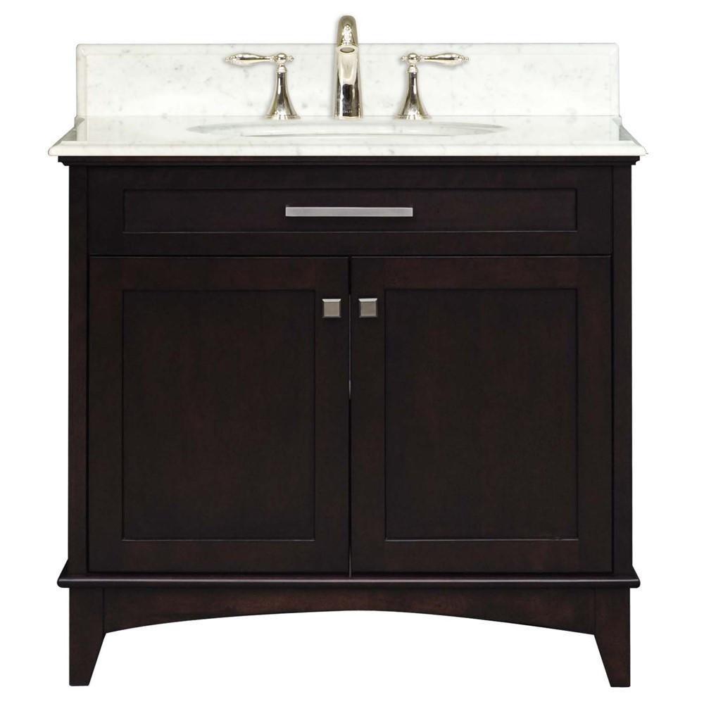 Manhattan 36" Dark Espresso Single Sink Bathroom Vanity Only Vanity Water Creation 