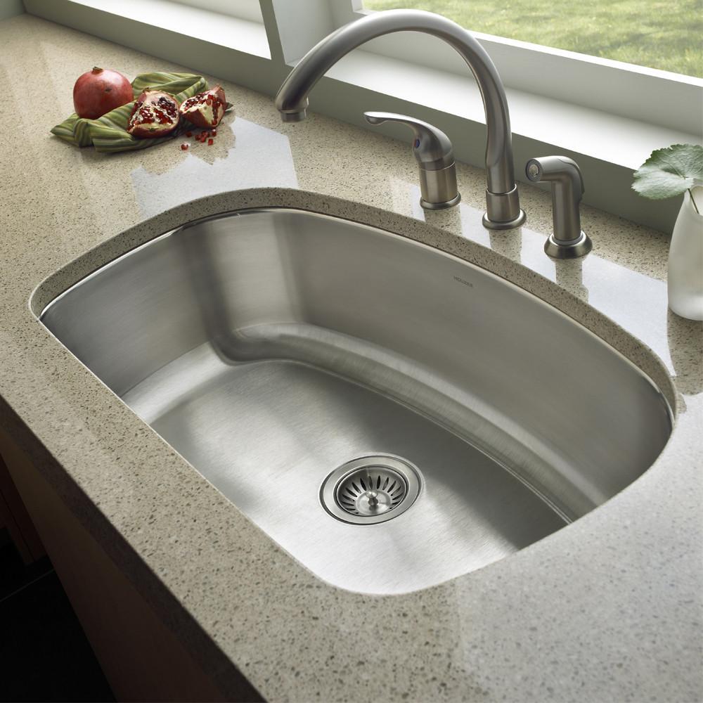 Houzer Medallion Designer Series Undermount Stainless Steel Large Single Bowl Kitchen Sink Kitchen Sink - Undermount Houzer 