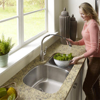 Thumbnail for Houzer Medallion Designer Series Undermount Stainless Steel 70/30 Double Bowl Kitchen Sink, Small Bowl Right Kitchen Sink - Undermount Houzer 