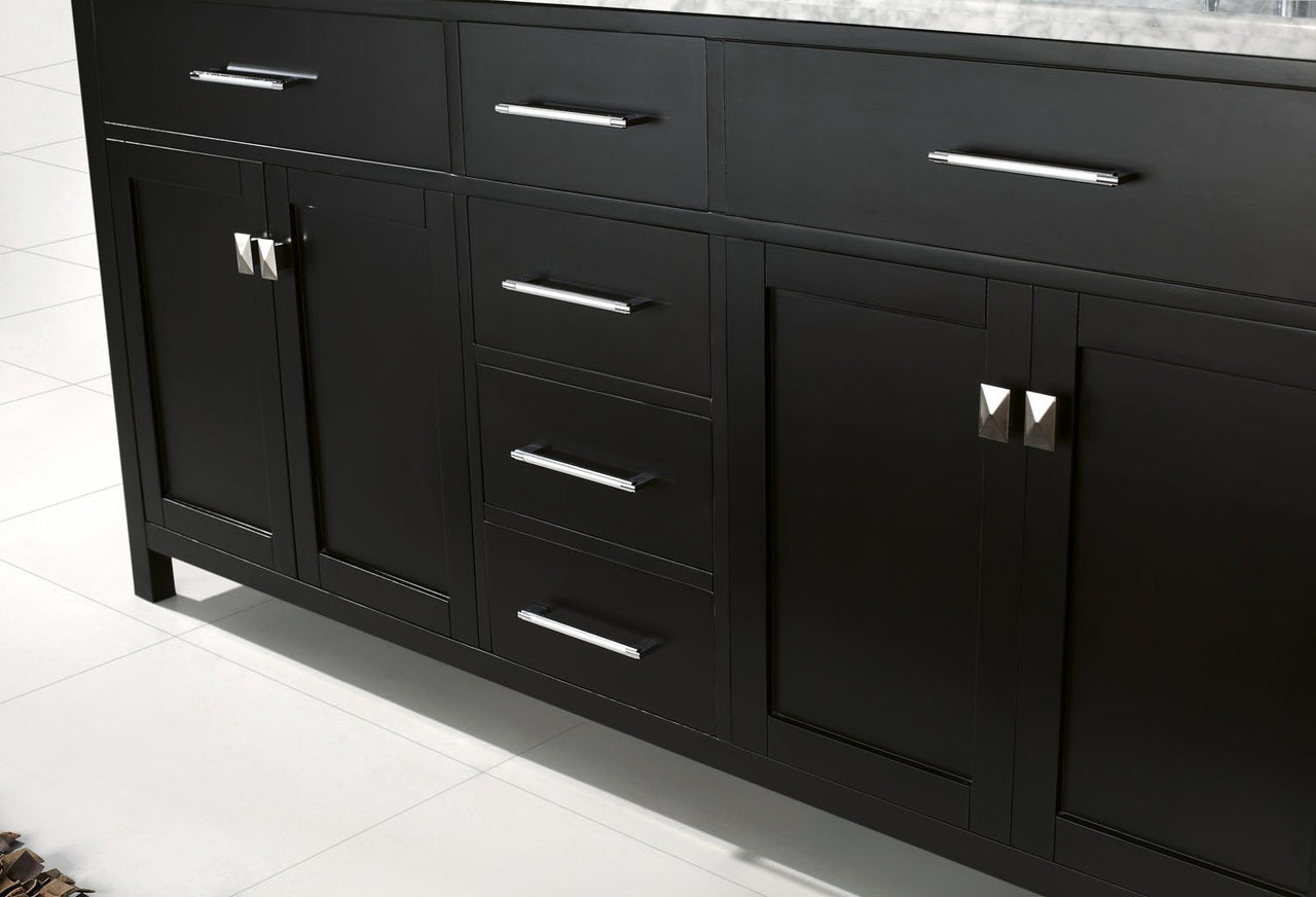 Virtu USA Caroline 72" Double Round Sink Espresso Top Vanity with Mirror Vanity Virtu USA 