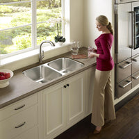 Thumbnail for Houzer Medallion Classic Series Undermount Stainless Steel 50/50 Double Bowl Kitchen Sink Kitchen Sink - Undermount Houzer 