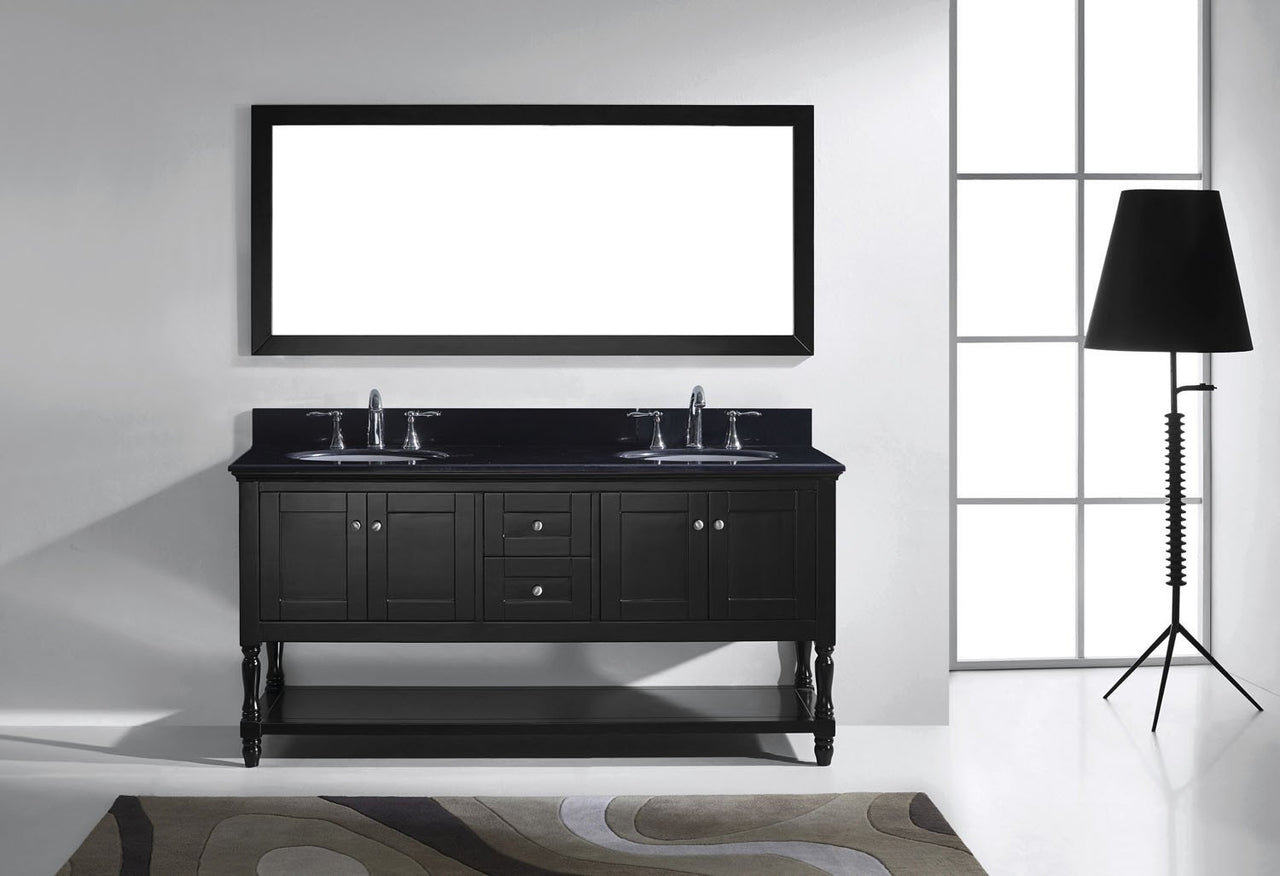 Virtu USA Julianna 72" Double Round Sink Espresso Top Vanity in Espresso with Mirror Vanity Virtu USA 