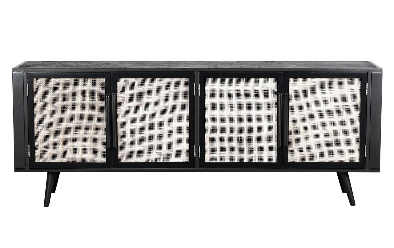 NovaSolo Nordic TV Dresser with Doors TV Dresser NovaSolo Nordic Black 4 Door 