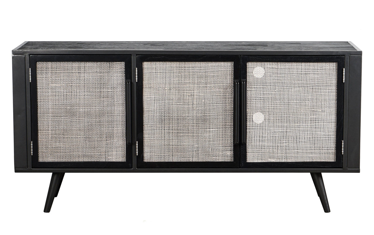 NovaSolo Nordic TV Dresser with Doors TV Dresser NovaSolo Nordic Black 3 Door 