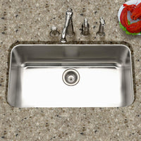 Thumbnail for Houzer Medallion Gourmet Series Undermount Stainless Steel Large Single Bowl Kitchen Sink Kitchen Sink - Undermount Houzer 