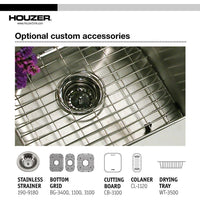 Thumbnail for Houzer Medallion Gourmet Series Undermount Stainless Steel Triple Bowl Kitchen Sink Kitchen Sink - Undermount Houzer 