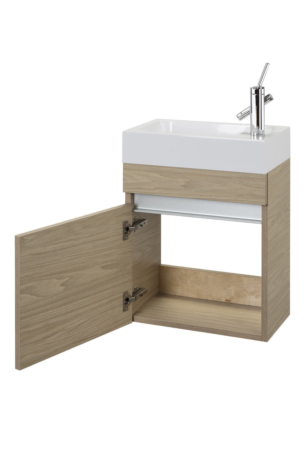 CASTING AT FIRST LIGHT 18" Space Saver Light Wood Vanity by Cutler Vanity Cutler Kitchen & Bath 