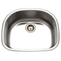 Thumbnail for Houzer Medallion Designer Series Undermount Stainless Steel Single D Bowl Kitchen Sink Kitchen Sink - Undermount Houzer 