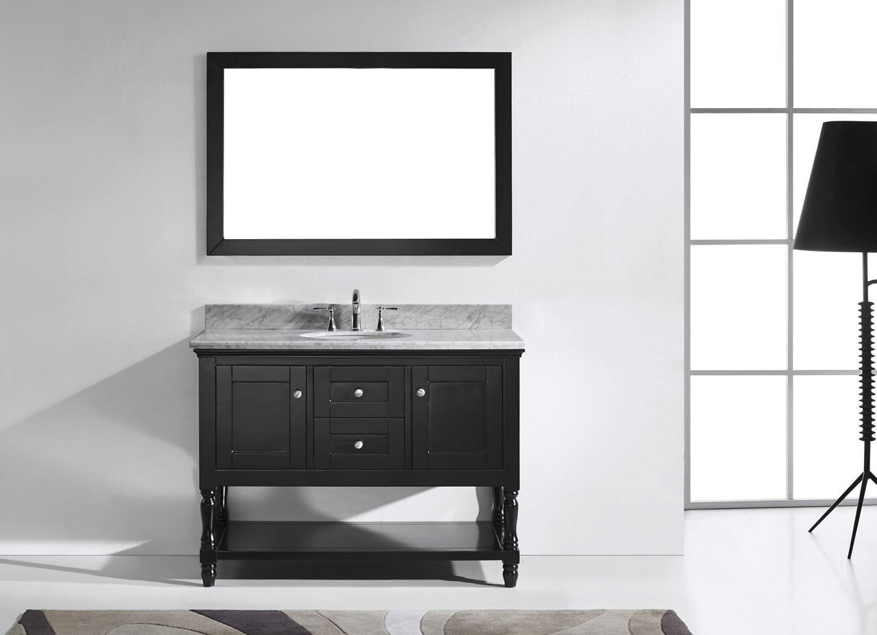 Virtu USA Julianna 48" Single Round Sink Espresso Top Vanity in Espresso with Mirror Vanity Virtu USA 