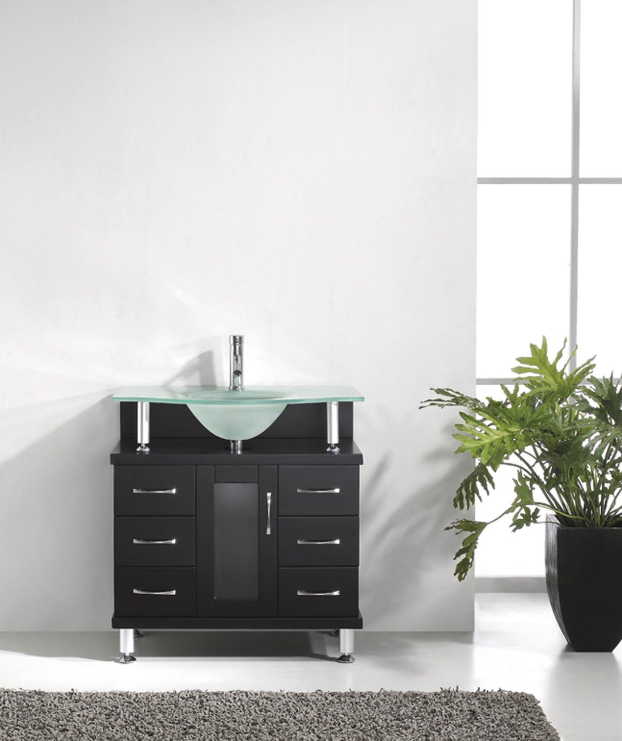 Virtu USA Vincente 32" Single Round Sink Espresso Top Vanity in Espresso Vanity Virtu USA 