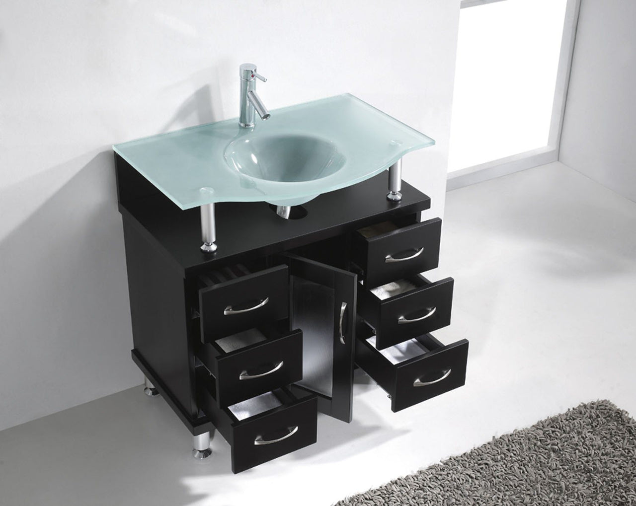 Virtu USA Vincente 32" Single Round Sink Espresso Top Vanity in Espresso Vanity Virtu USA 
