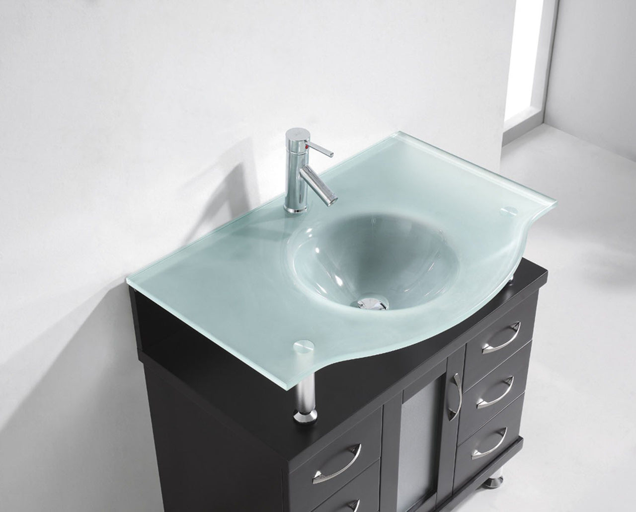 Virtu USA Vincente 32" Single Round Sink Espresso Top Vanity in Espresso Vanity Virtu USA 