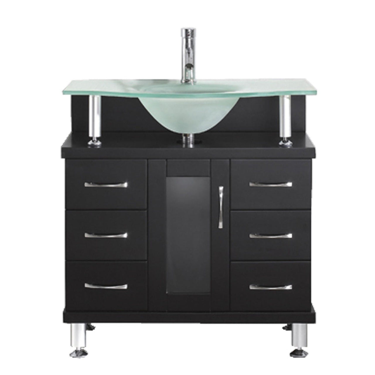 Virtu USA Vincente 32" Single Round Sink Espresso Top Vanity in Espresso Vanity Virtu USA 