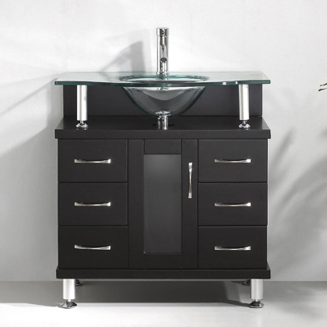 Virtu USA Vincente 32" Single Round Sink Espresso Top Vanity in Espresso Vanity Virtu USA 