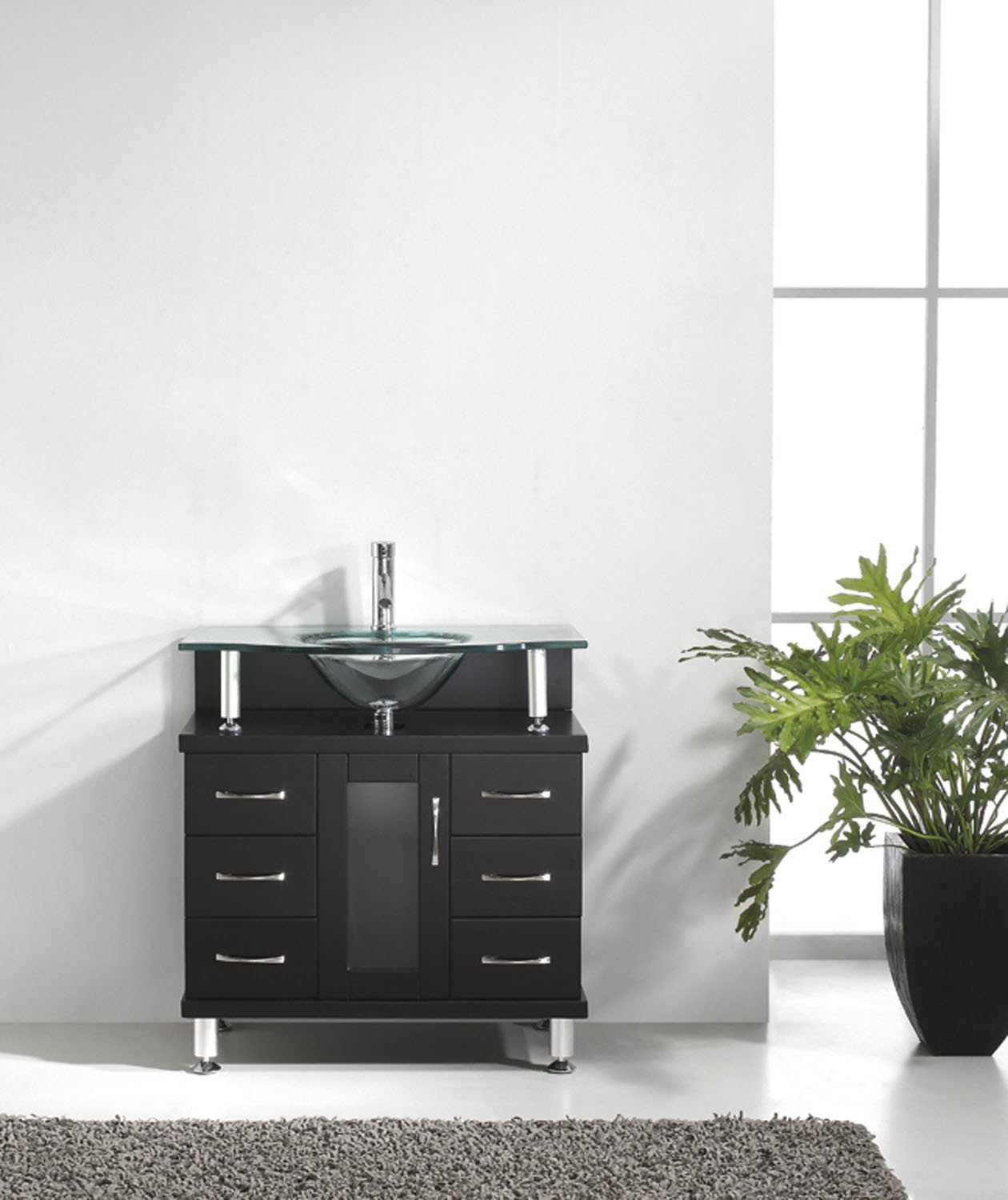 Virtu USA Vincente 32" Single Round Sink Espresso Top Vanity in Espresso Vanity Virtu USA 