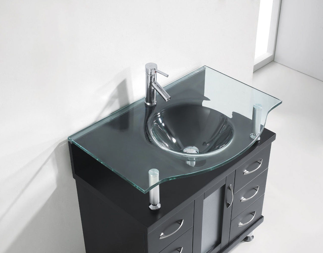Virtu USA Vincente 32" Single Round Sink Espresso Top Vanity in Espresso Vanity Virtu USA 