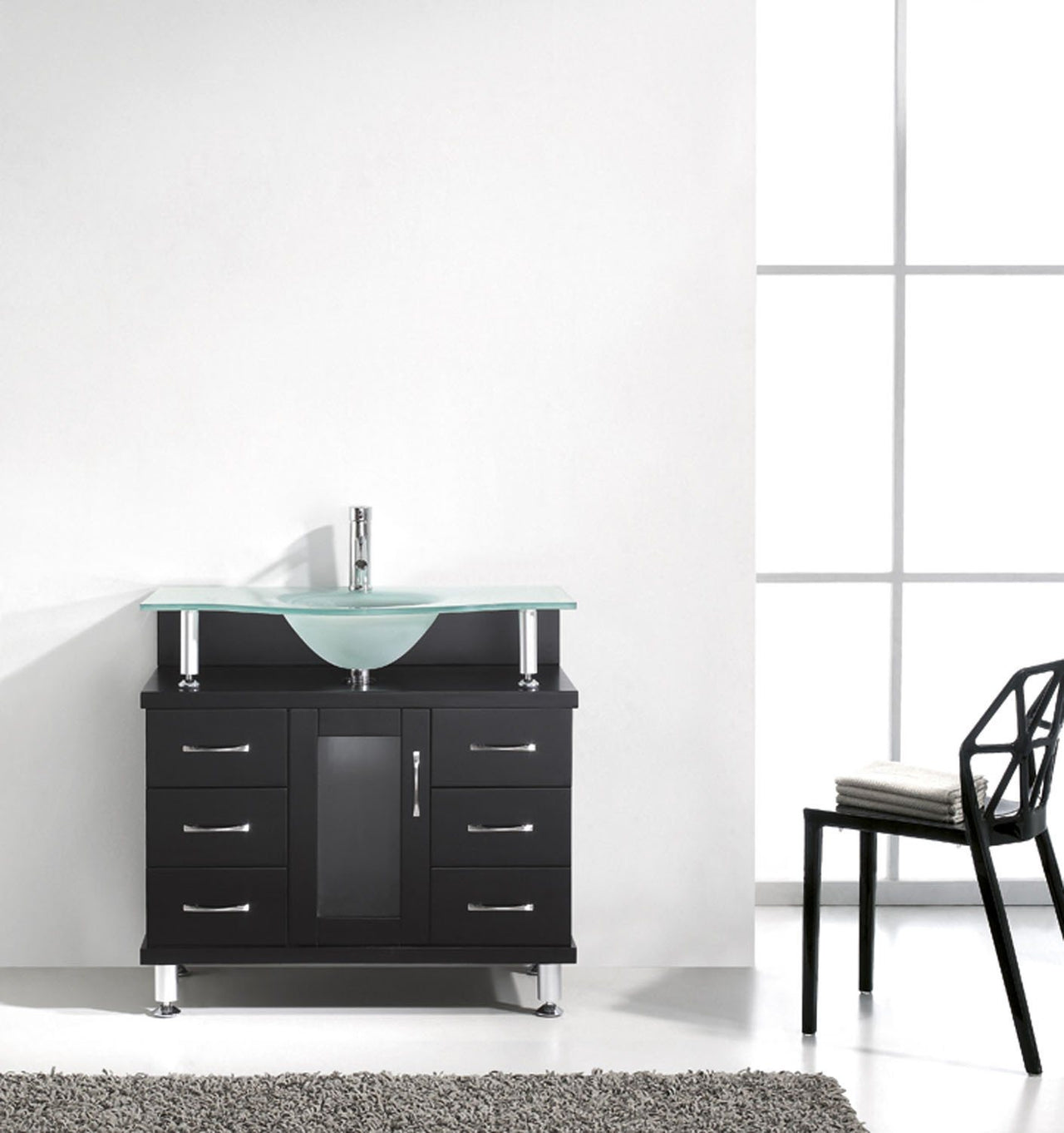 Virtu USA Vincente 36" Single Round Sink Espresso Top Vanity in Espresso Vanity Virtu USA 