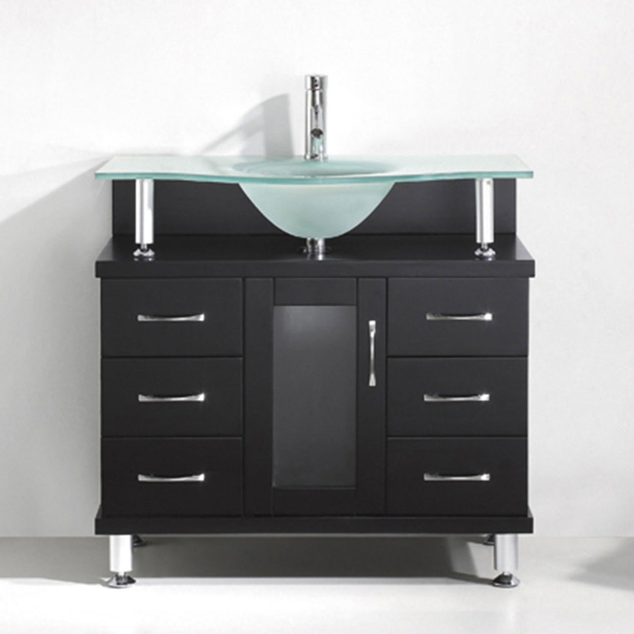 Virtu USA Vincente 36" Single Round Sink Espresso Top Vanity in Espresso Vanity Virtu USA 